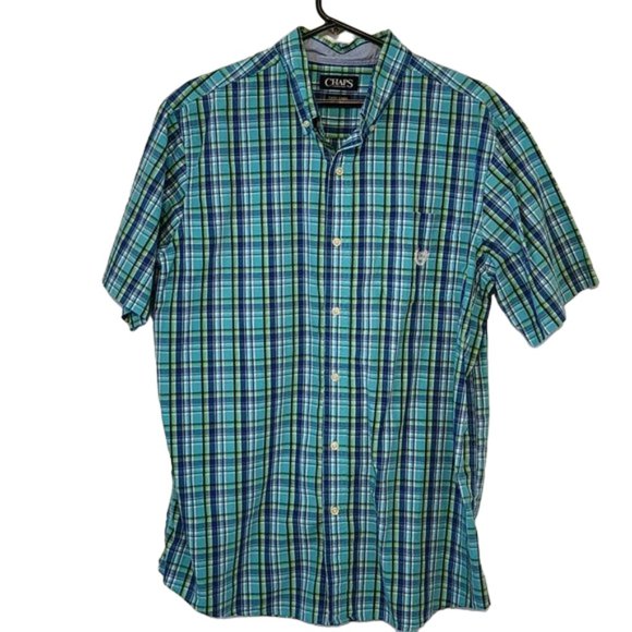 EUC Men's Chaps Short Sleeve Button Down (L) - Picture 1 of 4